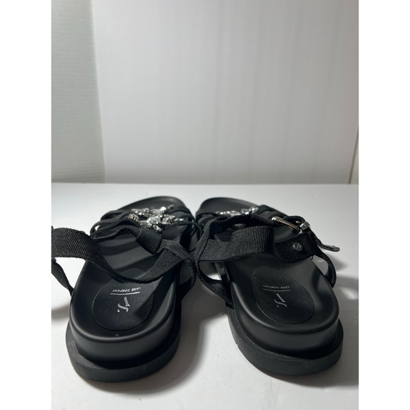 Vs Elegant Black Sandals with Crystal Embellishments - Picture 3 of 8